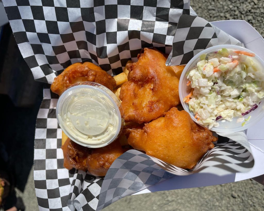 Fish and chips on washington coast