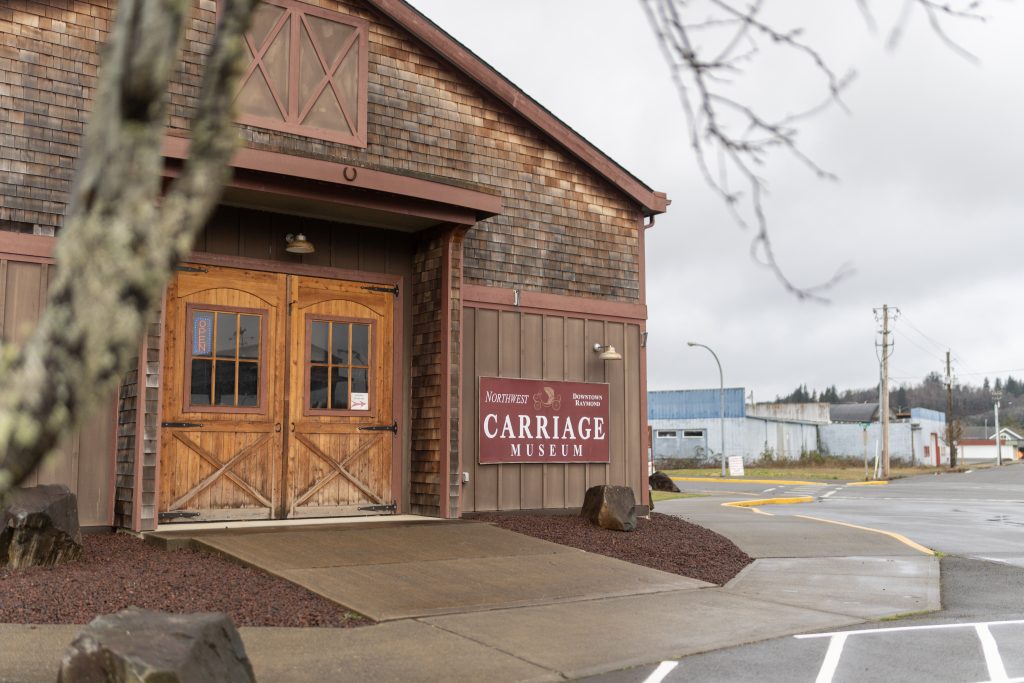 An outside view of the Northwest Carriage Museum.